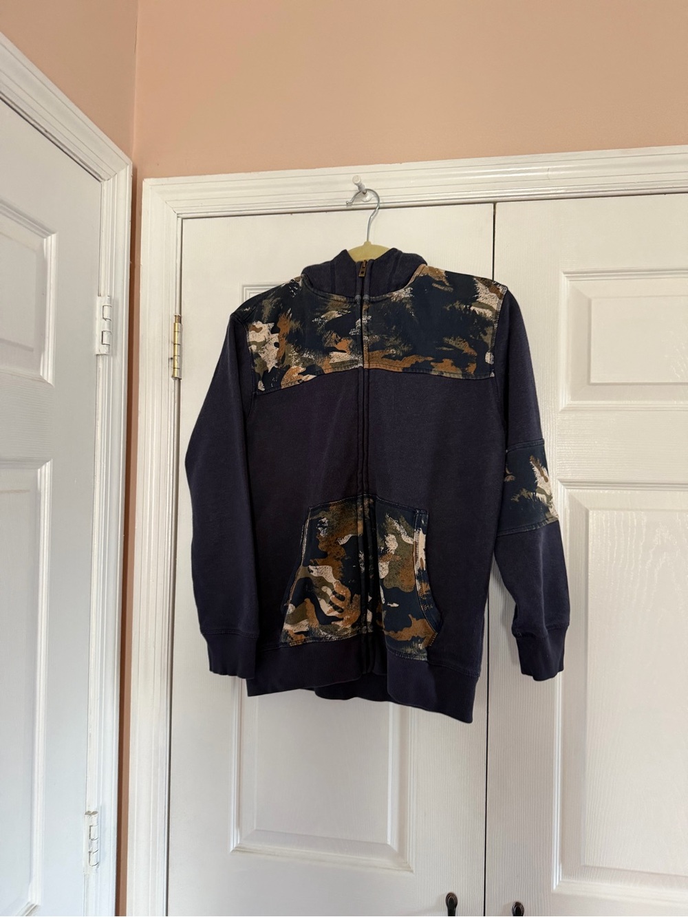 Lucky Brand Zip Up Navy Blue Hoodie